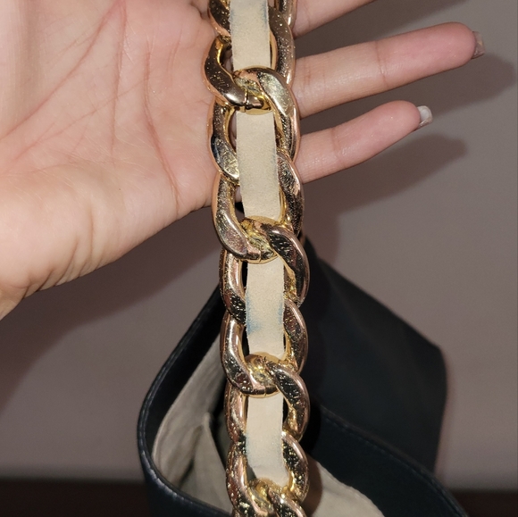 Mark and Graham navy bag purse hobo style shoulder bag gold Hardware - Picture 7 of 15